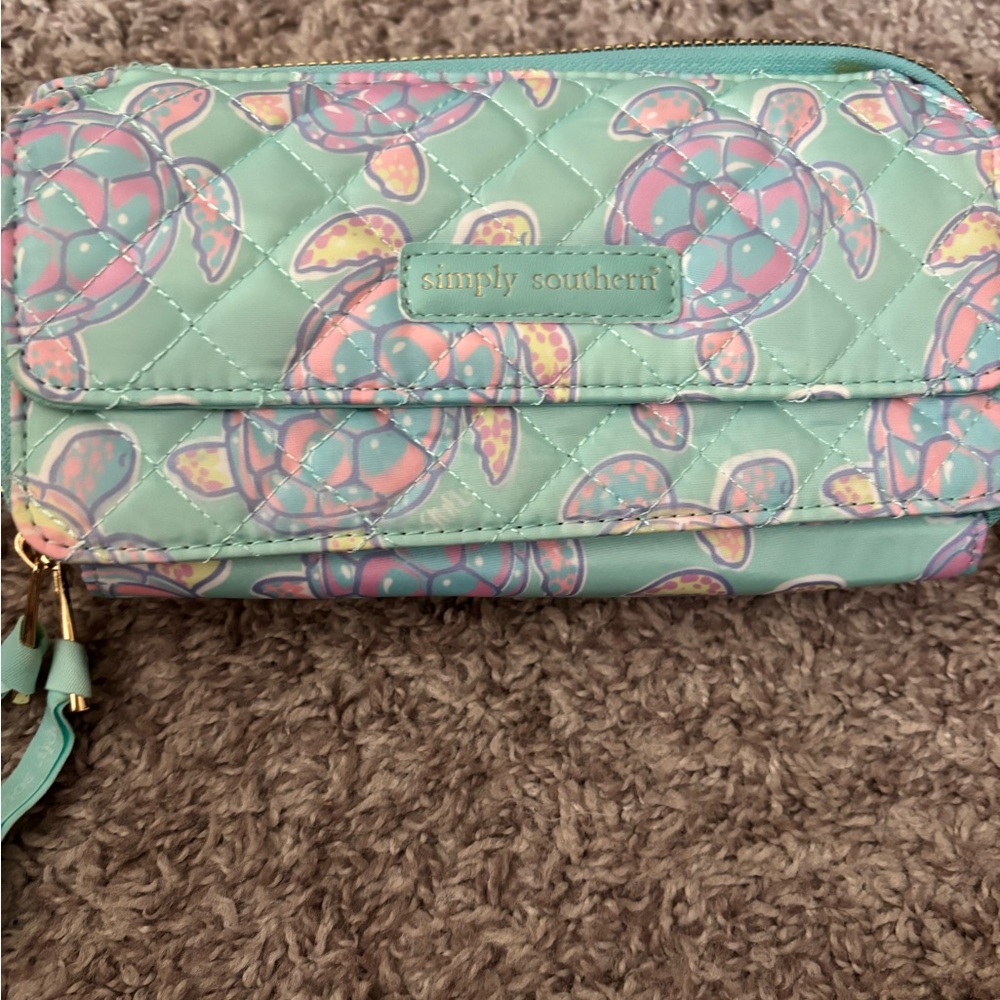 Simply Southern Aqua Wallet with Gold Accents - Picture 5 of 5